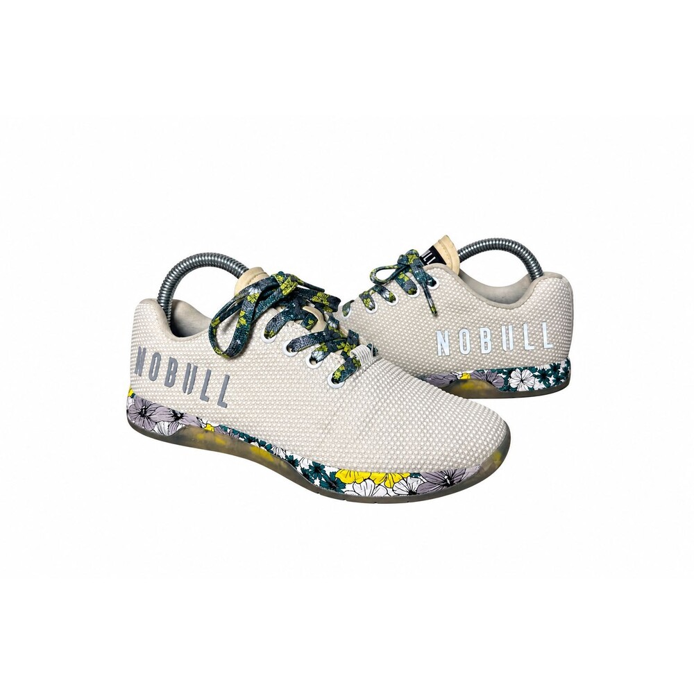 NOBULL Womens 7 Training Shoes White Floral Sneakers Gym Workout CrossFit